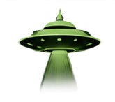 Stylized flying saucer